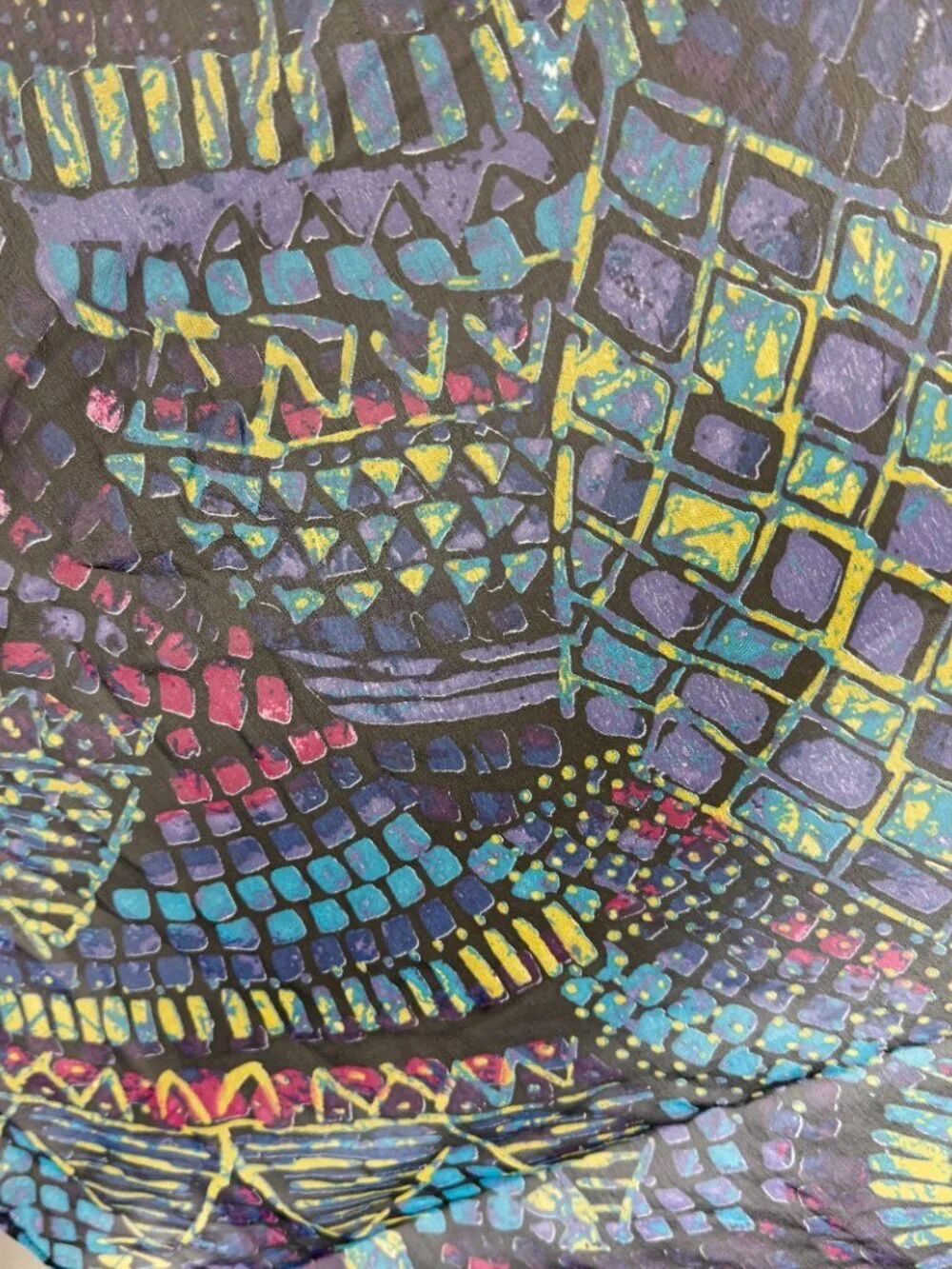 Lightweight Large Scarf Wrap Silk Abstract  21